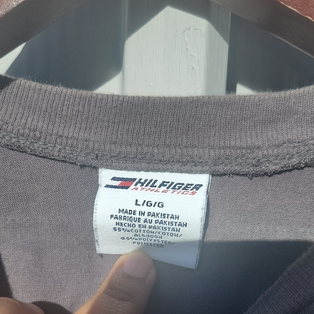Y2k Tommy Hilfiger Athletics Gray Shirt - Picture 4 of 11